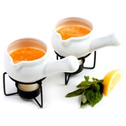 Norpro Mini Ceramic Butter Warmer Fondue Set of 2