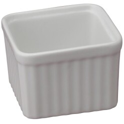 Ramekin Square White Porcelain