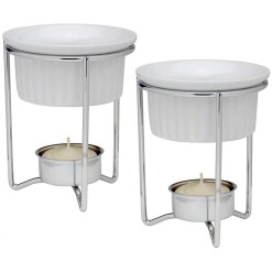 Butter Warmer Fondue with Stand Set of 2