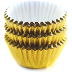 Mini Gold Foil Cupcake Liners (60 Count)