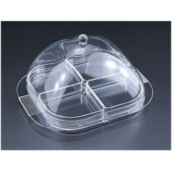 Square Cake Dome Four Section