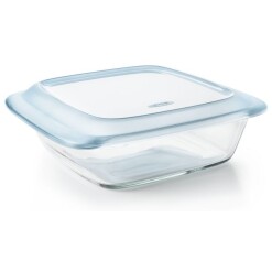 Glass Baking Dish with Lid 2 Quart Square