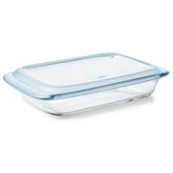 Glass Baking Dish with Lid 3 Quart Rectangle