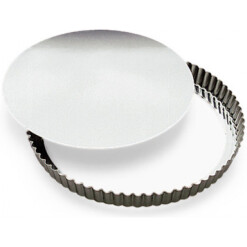Gobel Round Fluted Tart Pan with Loose Removable Bottom