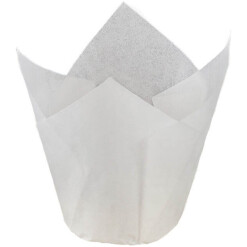 Novacart White Tulip Paper Baking Cup
