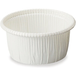 White Curled Paper Baking Cups