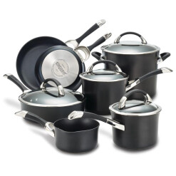 Circulon Symmetry 11 Piece Nonstick Cookware Set- Black