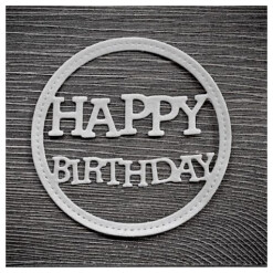 Edible Wafer Paper Happy Birthday Circle