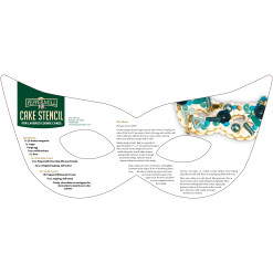 Purim Mask Cookie Cake Template