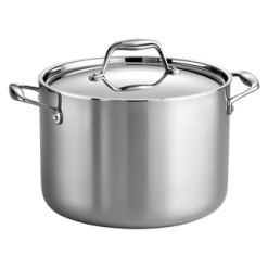 Tramontina 8 Quart Tri-Ply Clad Stainless Steel Covered Stock Pot