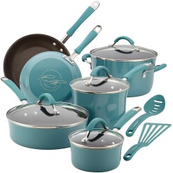 Rachael Ray Cucina Hard Enamel Nonstick 12 Piece Cookware Set