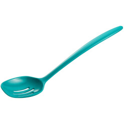 Melamine 12" Turquoise Slotted Spoon