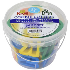 Plastic ALPHABET & NUMBERS Cookie Cutter Set
