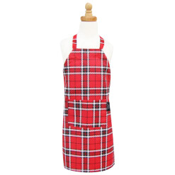 Red Plaid Kids Apron