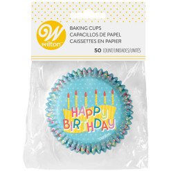 Happy Birthday Cupcake Liners (50 Count)
