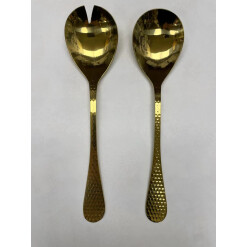 Salad Servers Vital Gold Hammered