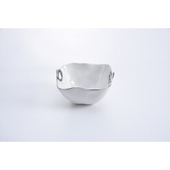 Silver Ring Square Bowl