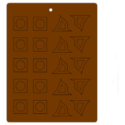 Frame Open Triangle and Square Chocolate Mold