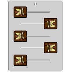 Upsherin Mazel Tov Tzitzis Square Chocolate Pop Mold