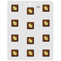 Bar Mitzvah Tefillin Scalloped Square Chocolate Mold