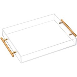 Acrylic Tray with Gold Handle