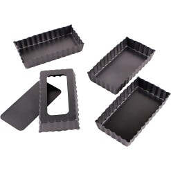 Non-Stick 4" Black Rectangle Tart Pan