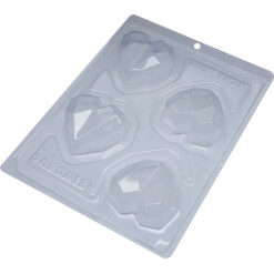Diamond Heart Bomb Molds 3 Piece