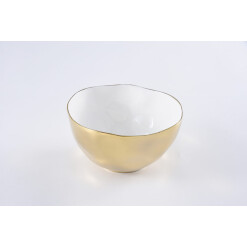 Large Gold & White Bowl
