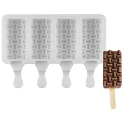 Silicone Pop Mold Tiled (4 Cavities)