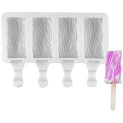 Silicone Pop Mold Wavy (4 Cavities)