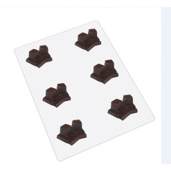 Bar Mitzvah Tefillin Double Chocolate Mold Diagonal