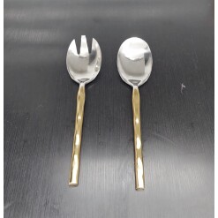 Gold Flamingo Salad Servers