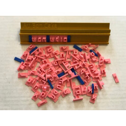 Hebrew Alphabet BLOCK Font Stamp Set with Holder