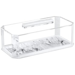 Grey Pearl Acrylic Rectangle Dome