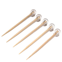 Pick 3" Round Clear Acrylic Pearl