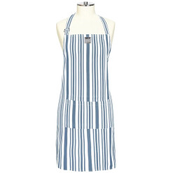 Apron Stone Blue Stripe Pantry