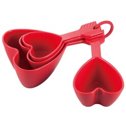 4 Piece Heart Melamine Measuring Cups