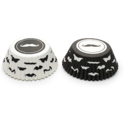 Black & White Mustache Cupcake Cups