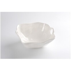 Ivy Melamine Large White Bowl