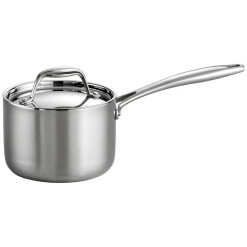 1.5 Qt Tri-Ply Clad Stainless Steel Covered Sauce Pan