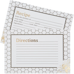Honeycomb Hive Recipe Cards