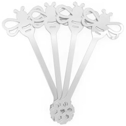 Silver Lucite Honey Dipper (4 Pack)