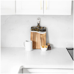 Wood Board Acacia 8x16 Resin Onyx with Handle