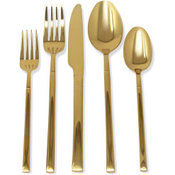Flatware Vivience Cut Gold 20 Pc Set