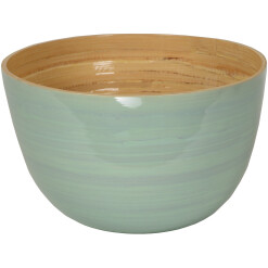 BAMBOO LACQUER BOWL WITH SERVERS