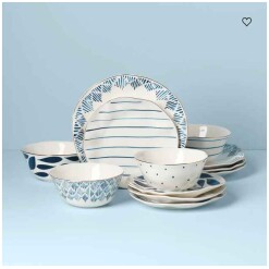 Dinnerware Blue Bay 12 Pc Set