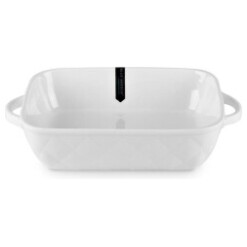 Quilted Baker White Rectangle