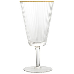 Glass Stemware Optic Gold Rim