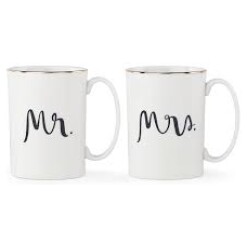 Kate Spade Mr. & Mrs. Mug Set