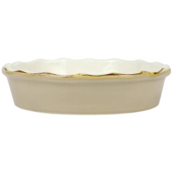 Italian Baker Pie Dish Cappuccino Beige